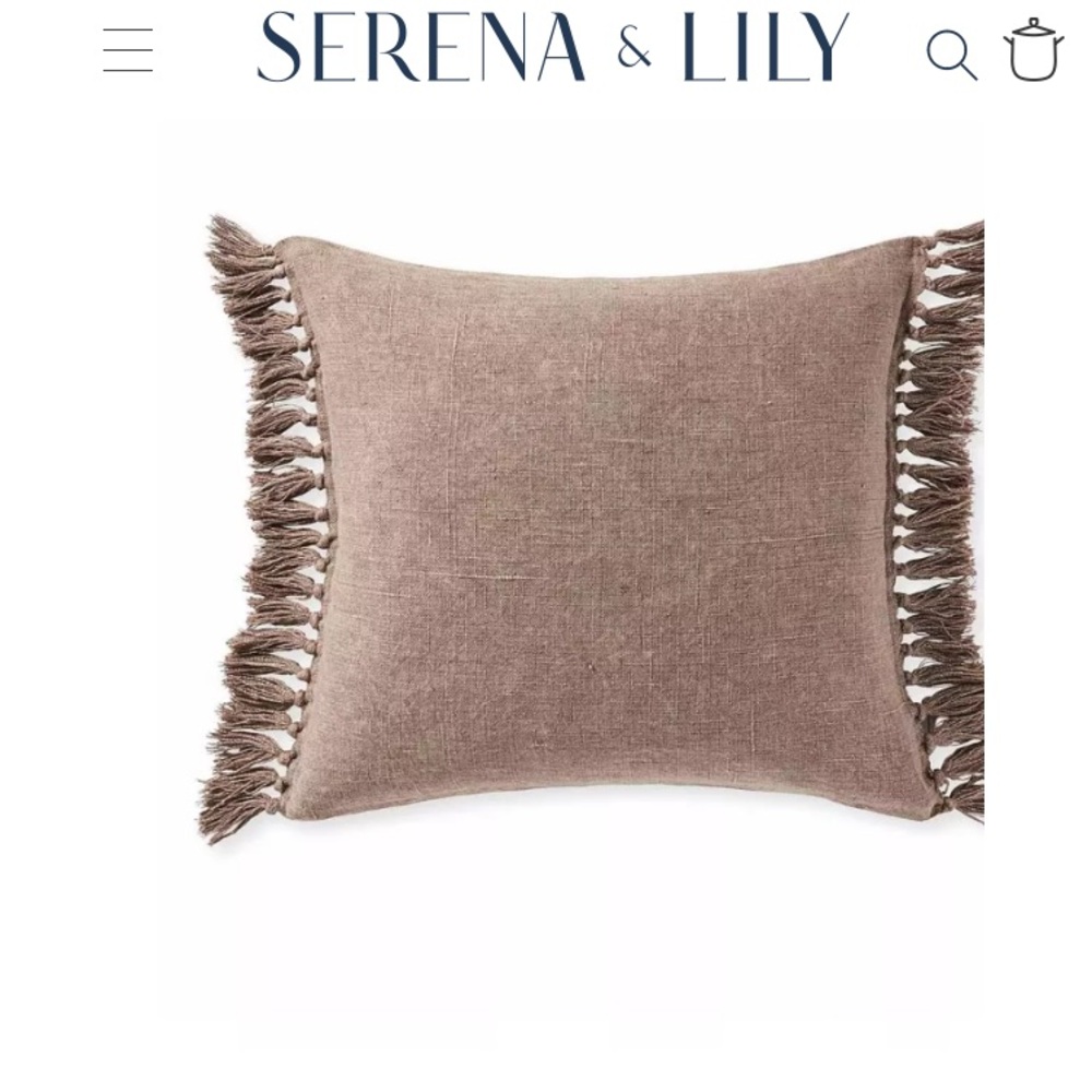 Two Serena and Lily Mendocino pillows in Mink